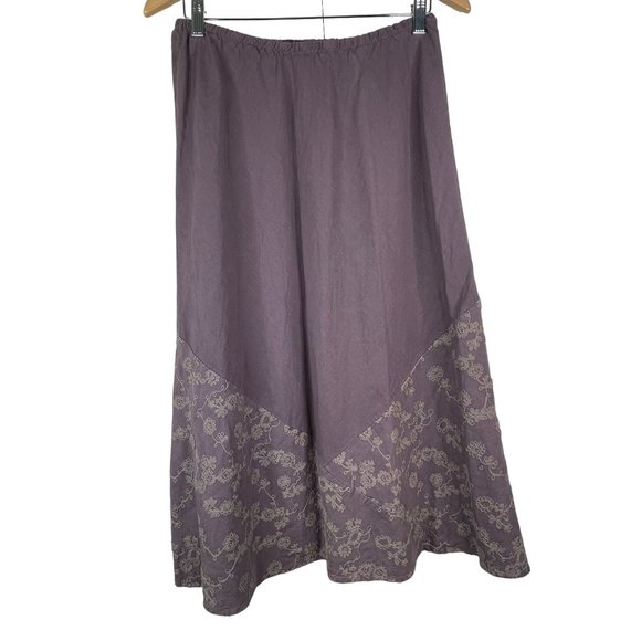 cut loose Skirts Cut Loose Vintage Aline Skirt Elastic Waist Tencel